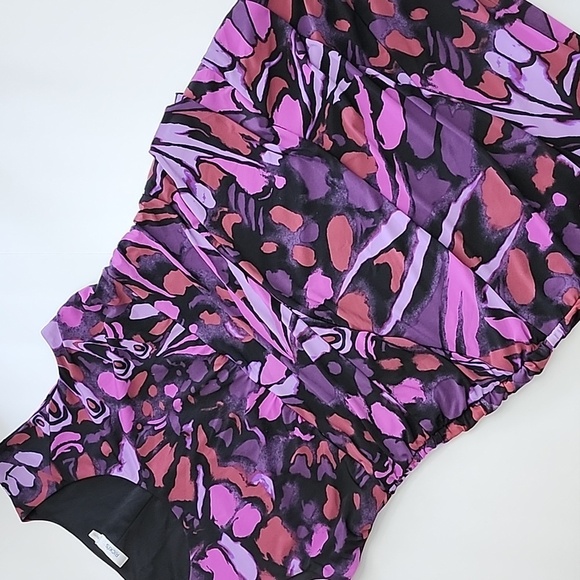 Ricki's Sleeveless Tiered Sheath Sleeveless Dress Purple Black  Lined Stretch XL - Picture 6 of 15